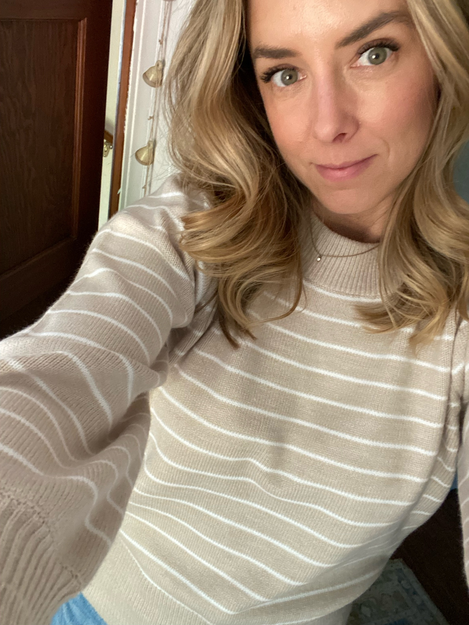 Softest stripe sweater.  

#LTKunder100 #LTKSeasonal #LTKstyletip