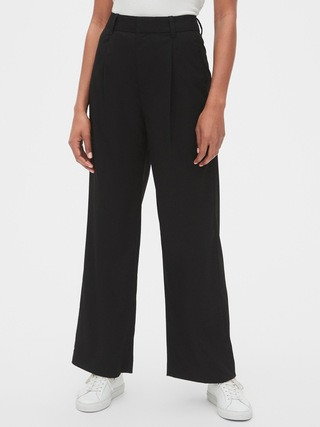 High Rise Pleated Wide-Leg Pants | Gap (CA)