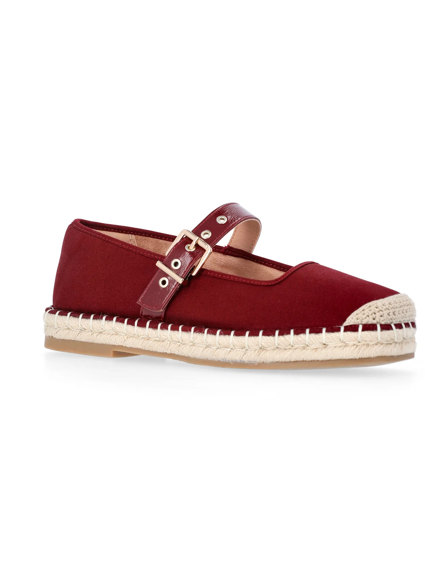 Time and Tru Women's Espadrille Mary Jane Flats | Walmart (US)