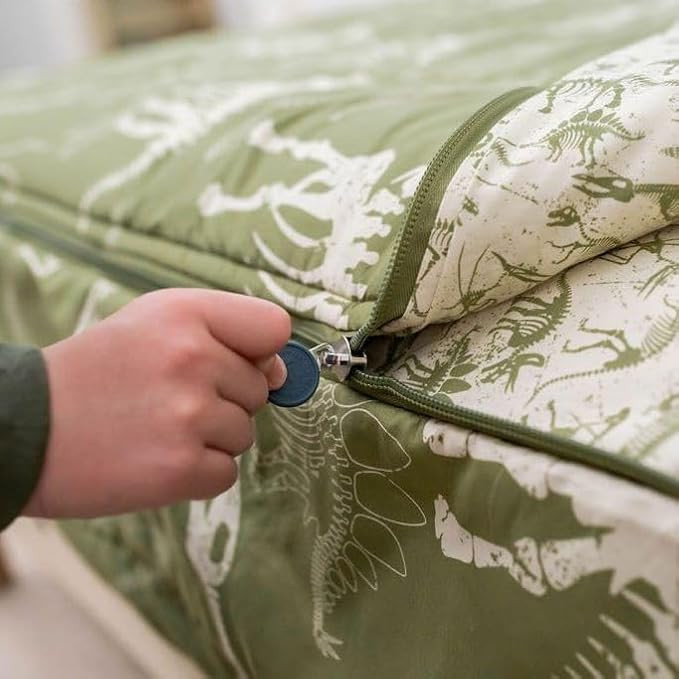 Beddy's Dinosaurs T-rex Theme Boys Durable Zipper Bedding for Kids, Bed in a Bag, Green Sheets an... | Amazon (US)