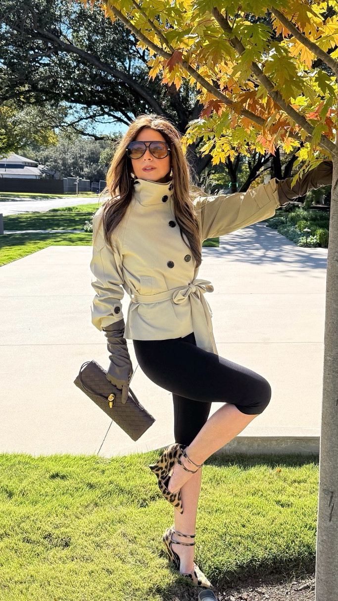 Perfect Day for a Crop Trench & Crop Legging Kind Of Day!

#LTKootd #LTKSeasonal