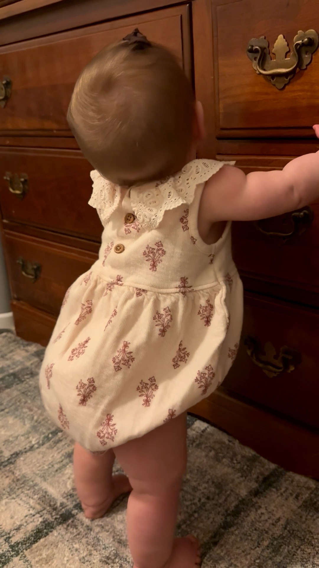 Don’t worry the dresser is bolted to the wall 

Baby girl outfits
Easy baby outfits
Traditional baby girl clothing
Cotton baby clothing
Baby outfits under $20
Walmart baby finds 

#LTKBaby #LTKFamily #LTKKids