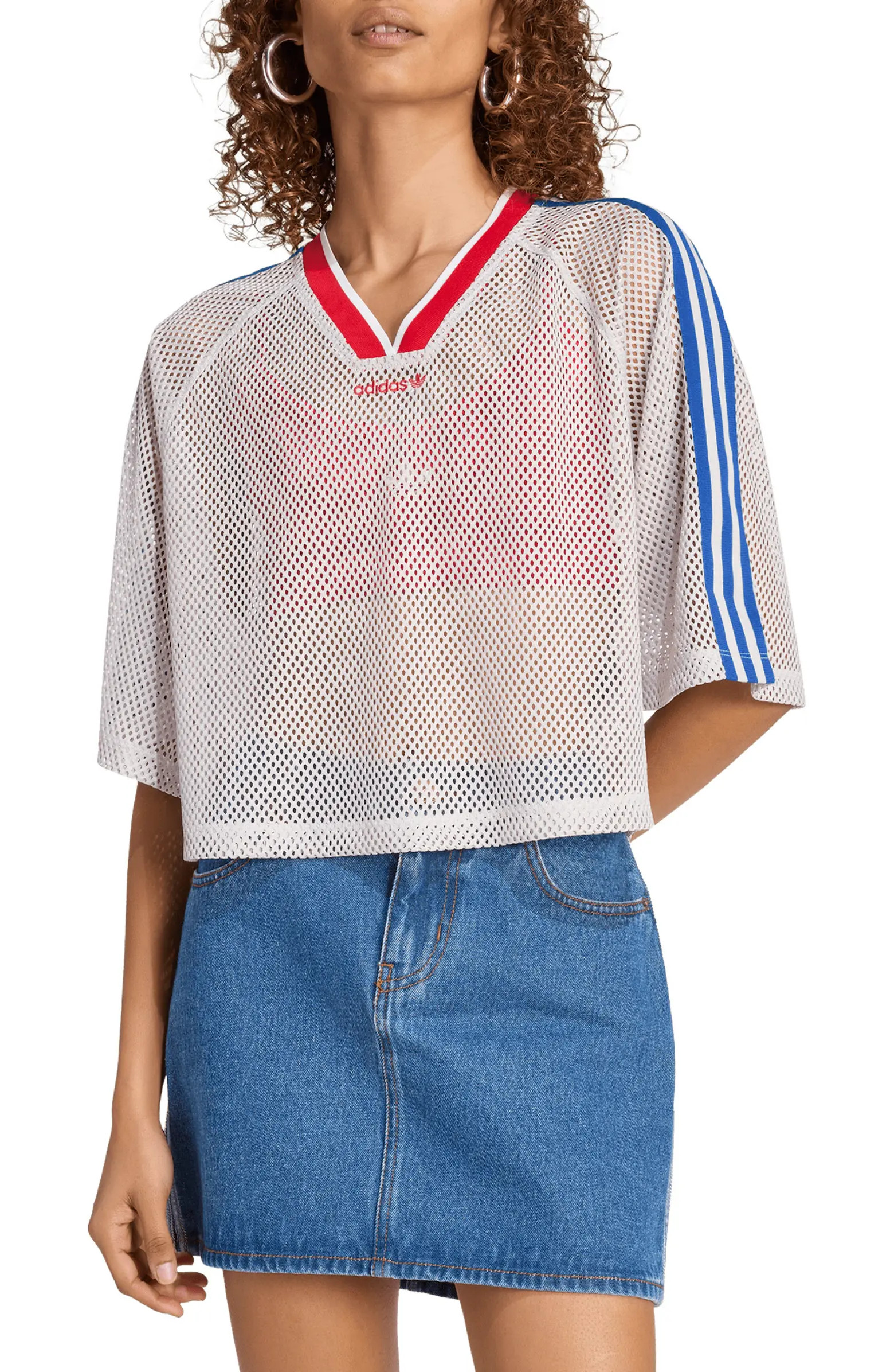 Mesh Crop Jersey Top | Nordstrom