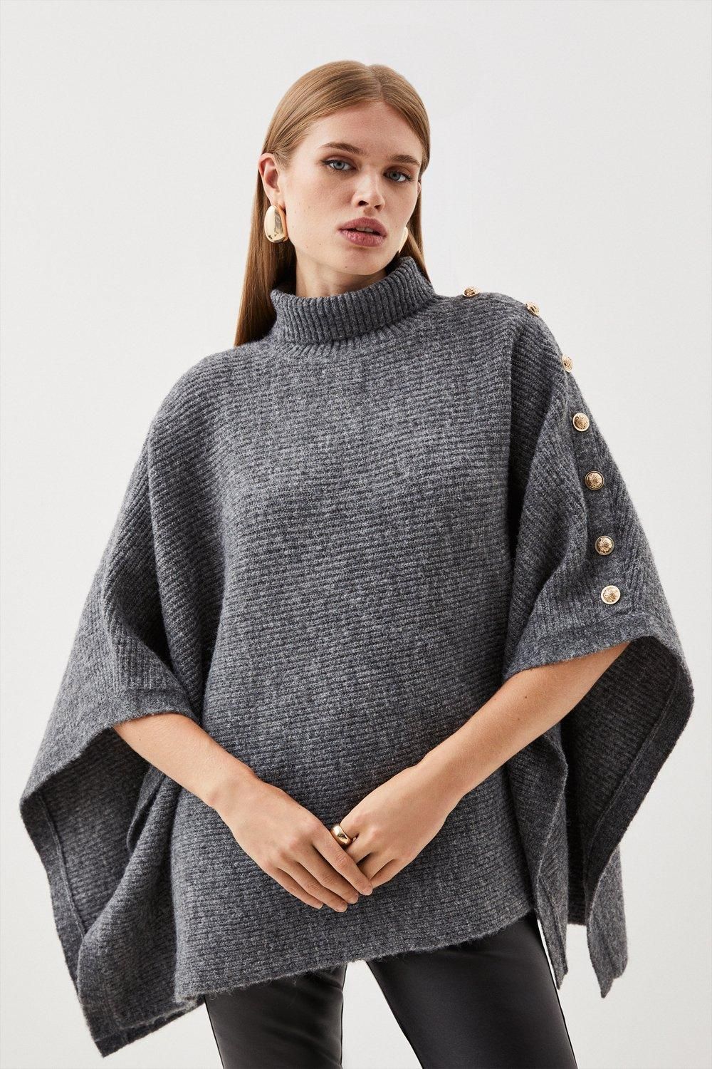 Wool Blend Cosy Yarn Knit Cape curated on LTK