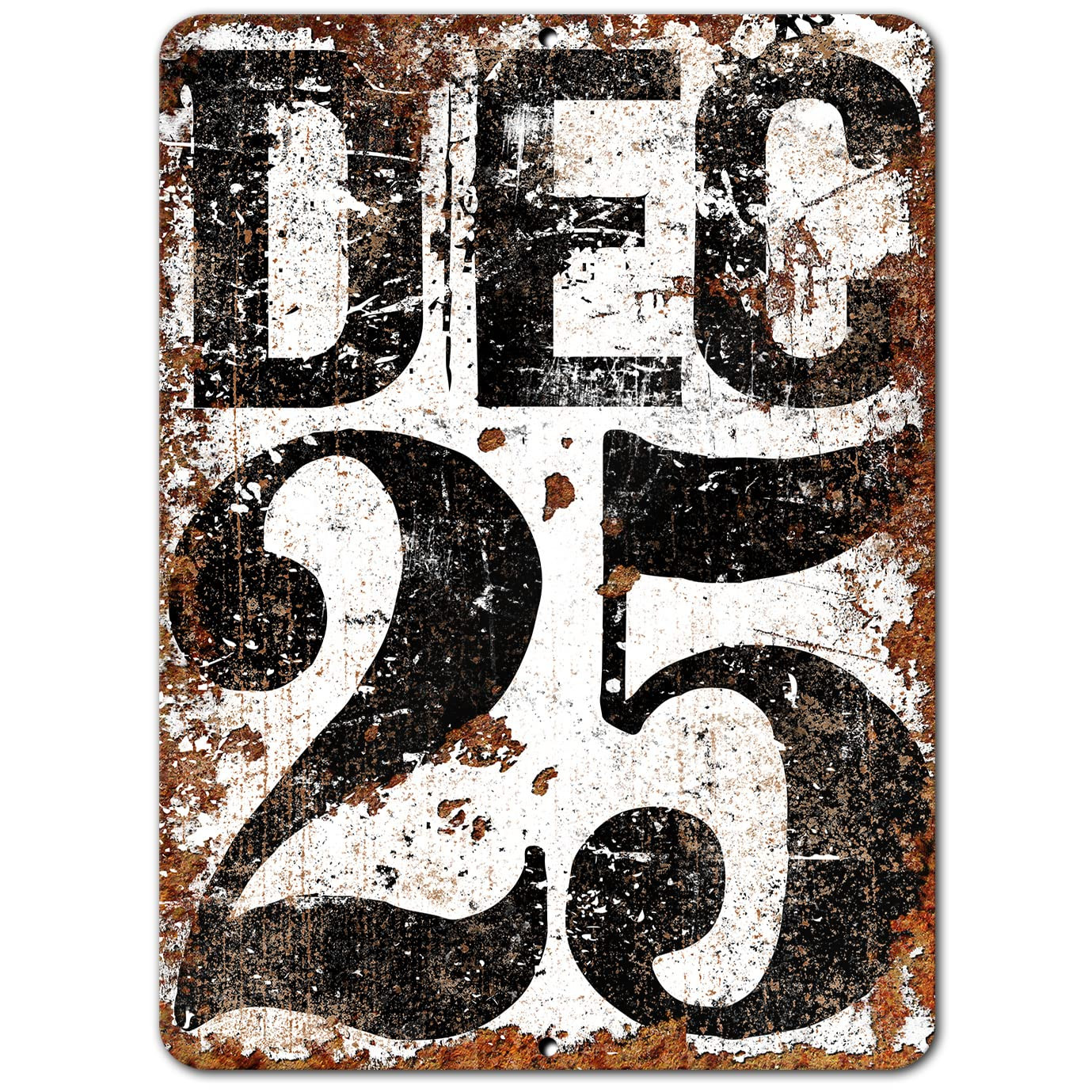 December 25 Christmas Mantle Decor Metal Sign | Amazon (US)