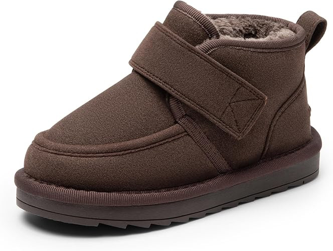 DREAM PAIRS Boys Boots Kids Girls Winter Warm Faux Fur Walking Ankle Boots FuzzyGo Kid's Cozy Tap... | Amazon (US)