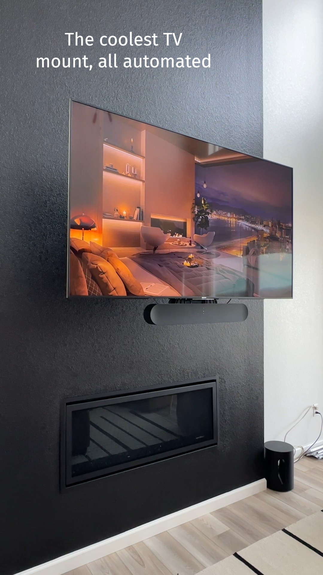 Mantle Mount motorized TV mount 📺

18’ ceiling fireplace
Black noir fireplace
Modern fireplace 

#LTKHome #LTKStyleTip #LTKGiftGuide