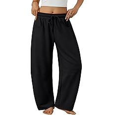 Trendy Queen Barrel Sweatpants Womens Wide Leg Pants Baggy Palazzo Lounge Comfy Flowy Pants Teen ... | Amazon (US)