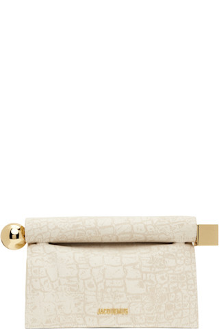 JACQUEMUS - Beige La Croisière 'The Rond Carré' Clutch | SSENSE