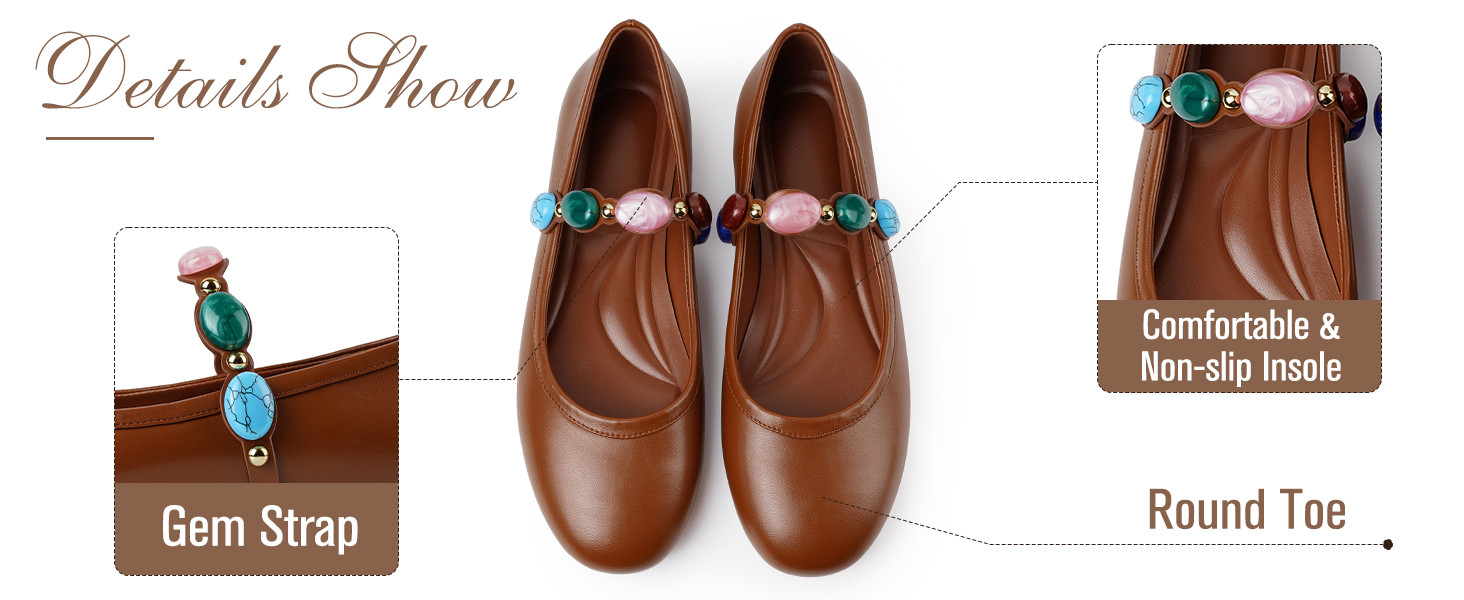 Gothictor Leopard Flats for Women Mesh Flats Ballet Flats Mary Jane Flats Women's Dress Shoes Bal... | Amazon (US)