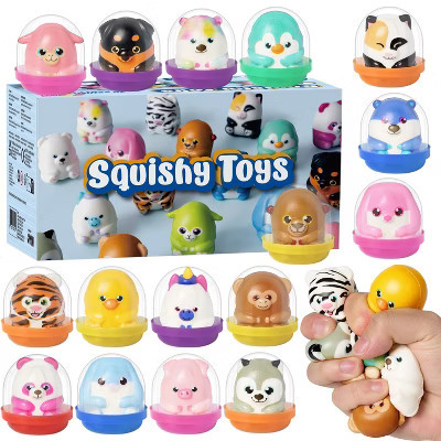 Joyfy 20Pcs Squishy Toys Party Favors for Kids & Adults 2" Mini Animals Squishies Fidget Toys for Classroom Prizes Birthday Gift Pinata Fillers | Target
