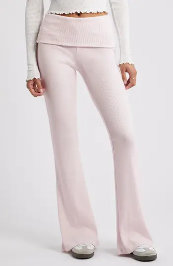 Cozy Flare Rib Pants | Nordstrom