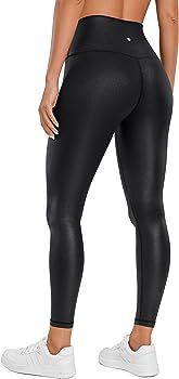 CRZ YOGA Butterluxe Matte Faux Leather Leggings for Women 25''/28'' - High Waisted Stretch Ankle ... | Amazon (US)