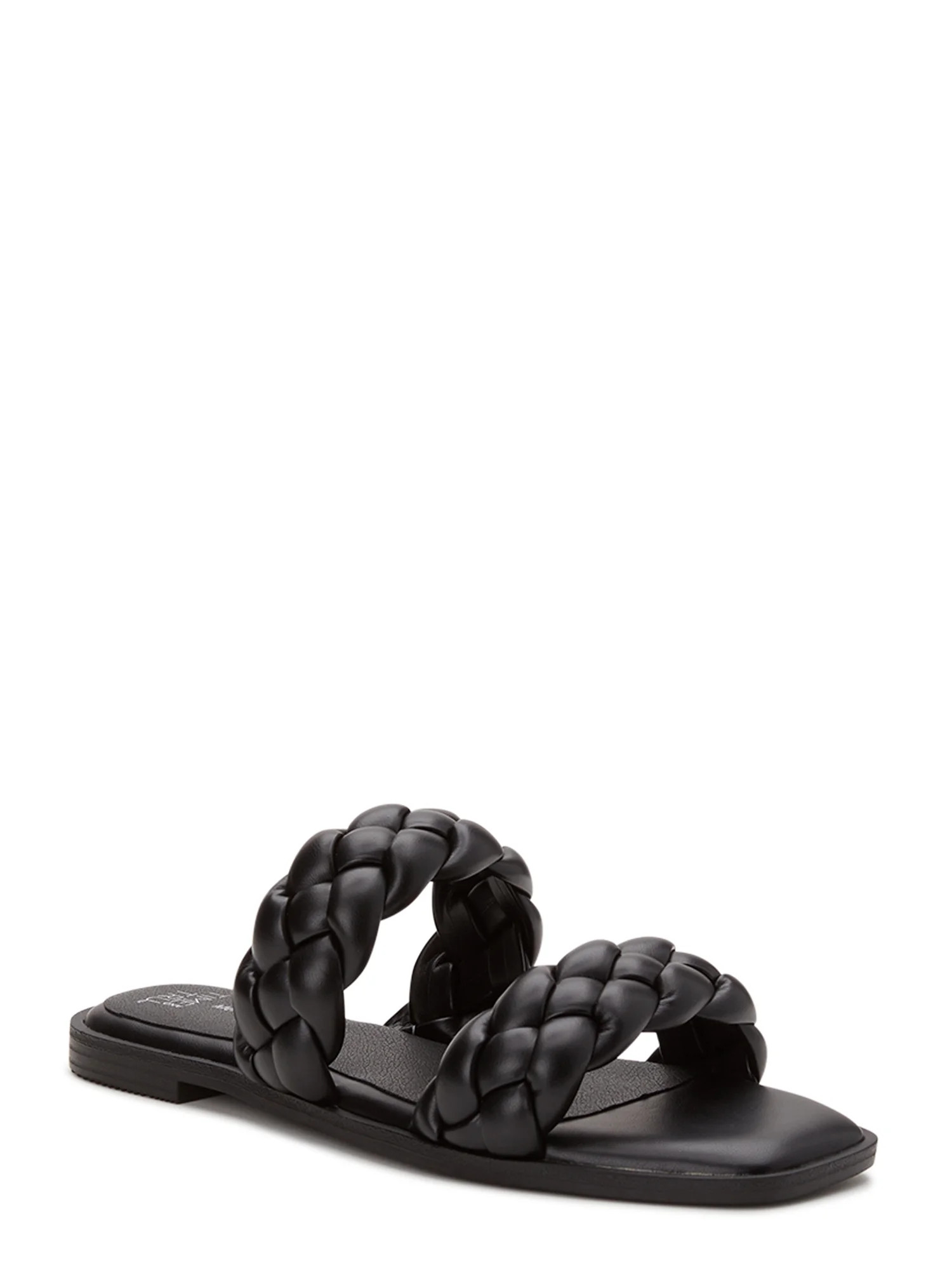 Time and Tru Women's Braided Two Band Sandals | Walmart (US)