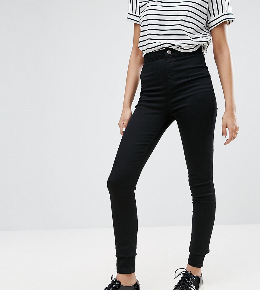 New Look Tall Highwaisted Skinny Jeans - Black | ASOS US