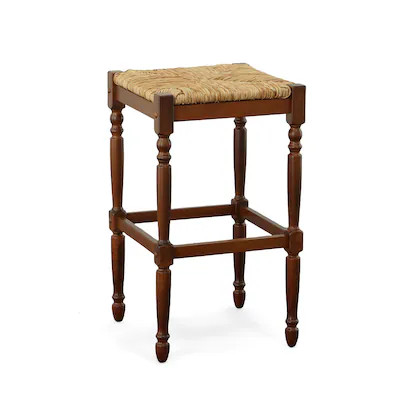 Carolina Cottage Chestnut 29.0-in H Bar height Wood Bar Stool Lowes.com | Lowe's
