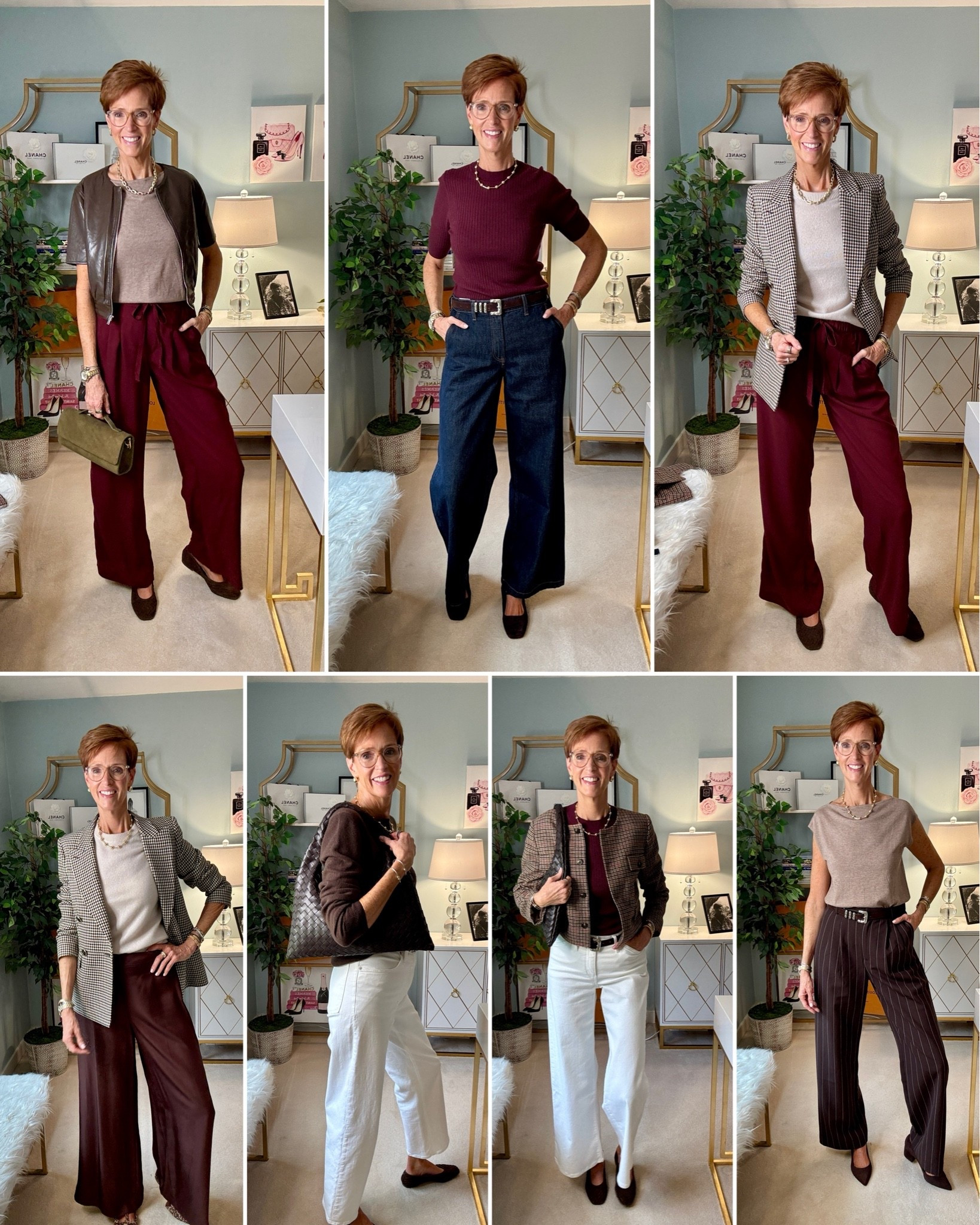 AD | I tried pieces from Ann Taylor's new September collection, and these are the ones I think are worth a closer look.
#ad #anntaylorpartner #FallStyle #AnnTaylorStyle 

Four fall outfits, but what I really love is how many of these pieces work more than one way. 

The rich walnut palazzo pants go from a simple soft-mink sweater to a lace camisole and long blazer. And that cranberry? The ribbed sweater tee and satin wide-leg pants are gorgeous together, but add the houndstooth jacket and it becomes an entirely different look.

This is the kind of fall shopping I want to do: pieces that feel special when you put them on but can still earn their place in a real wardrobe.

Now I need your vote: LOOK 1, 2, 3 or 4?

Save this if you're starting to think about your fall wardrobe, send it to a friend who'd wear one of these, and shop the pieces from all four outfits through my link.

#LTKootd #LTKOver40 #LTKTall
