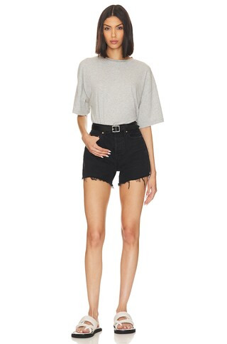 GRLFRND Celina High Rise Easy Fit Short in Black Hills from Revolve.com | Revolve Clothing (Global)