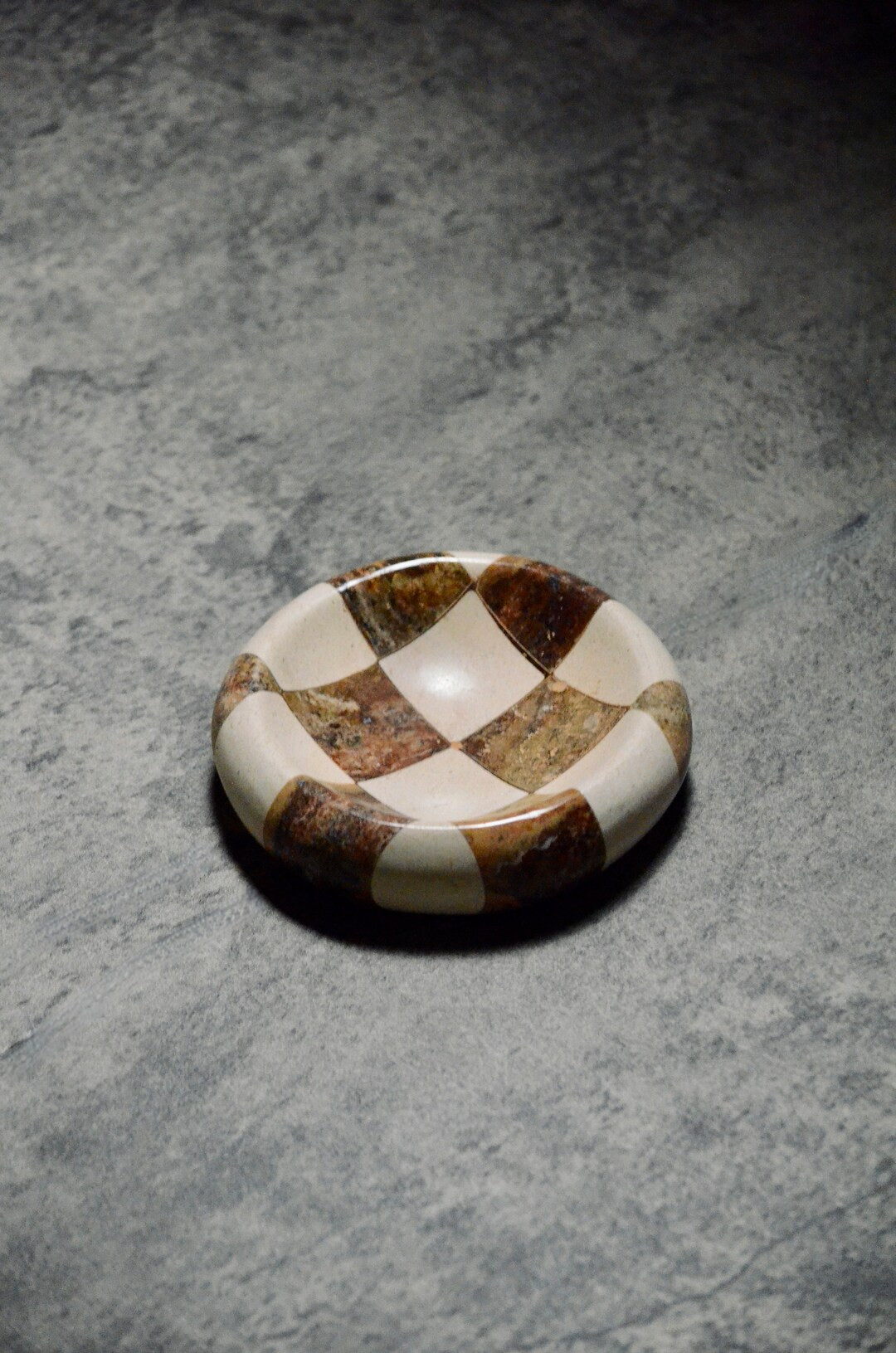 Checkered Onyx Catchall Jewelry Stone Soap Dish Coffee - Etsy | Etsy (US)