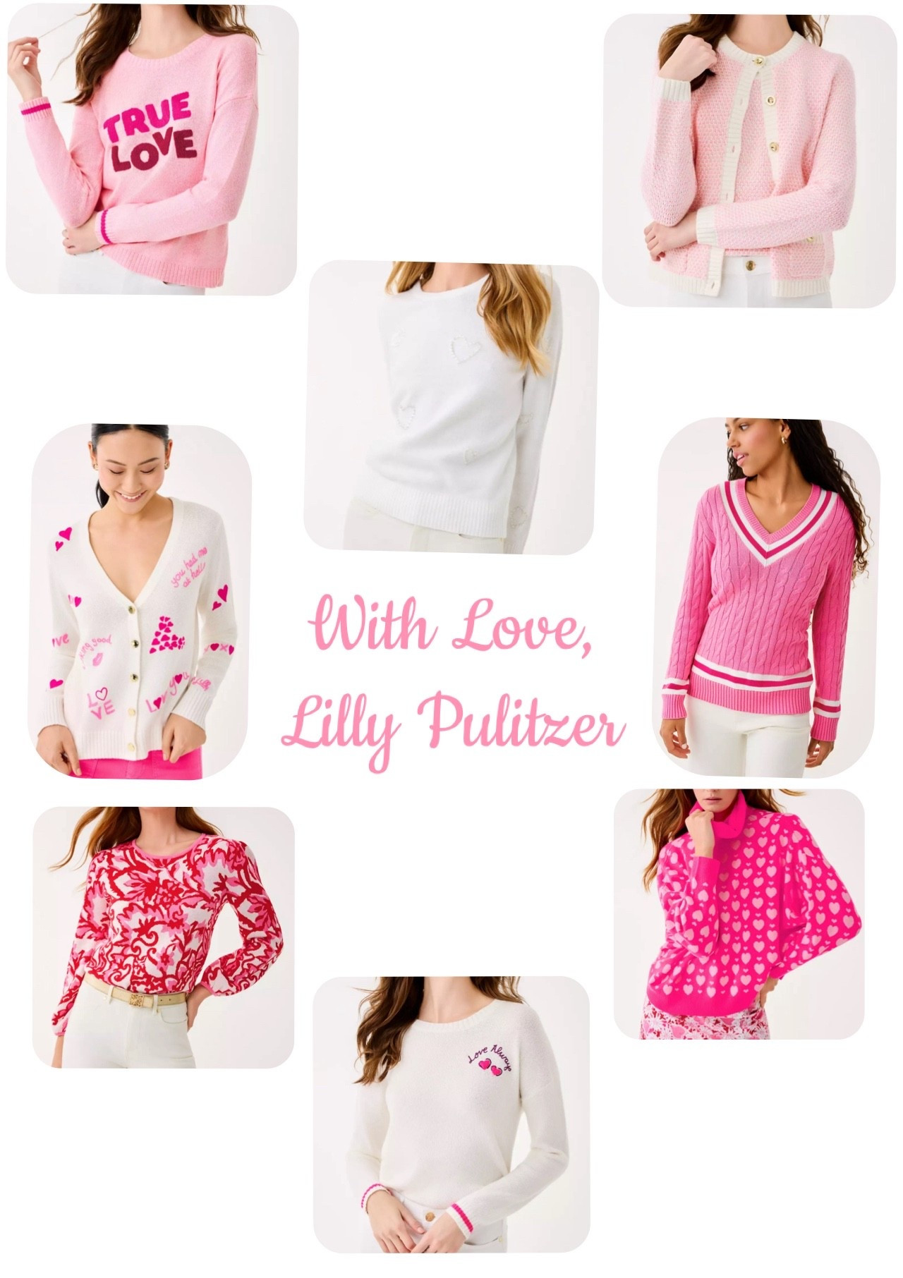 Lilly Pulitzer just dropped their Valentine’s Day sweaters for the year and you will be just too cute in these looks! 

#LTKSeasonal #LTKFindsUnder100 #LTKootd