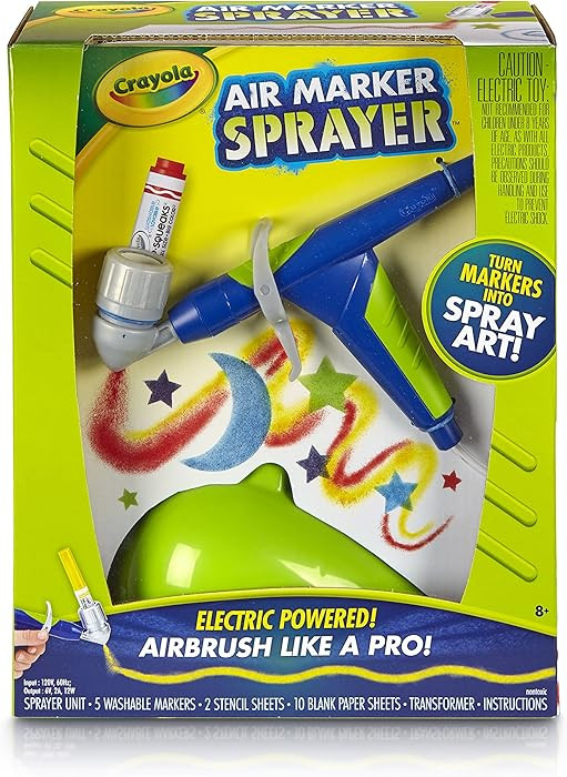 Crayola Air Marker Sprayer Airbrush Kit, Gift for Kids Age 8, 9, 10 | Amazon (US)