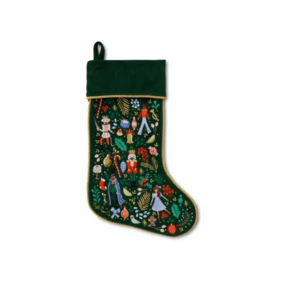 Rifle Paper Co. Nutcracker Embroidered Stocking | Wayfair North America