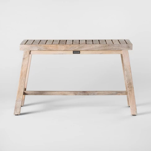 18" x 12" Decorative Wooden Bench Natural - Smith & Hawken™ | Target