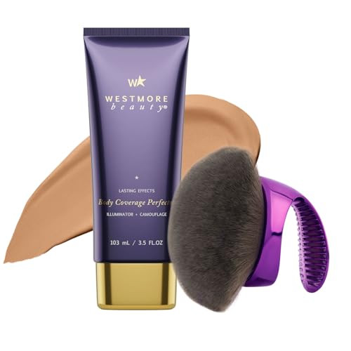 Westmore Beauty Body Coverage Perfector x Blend & Blur Body Brush Kabuki Brush - Waterproof Leg & Body Makeup - Tattoo Cover Up Makeup - 7 Oz Natural Radiance | Amazon (US)