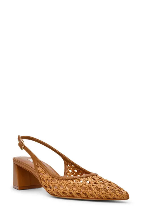 Steve Madden Robyn Pointed Toe Slingback Pump in Tan at Nordstrom, Size 9.5 | Nordstrom