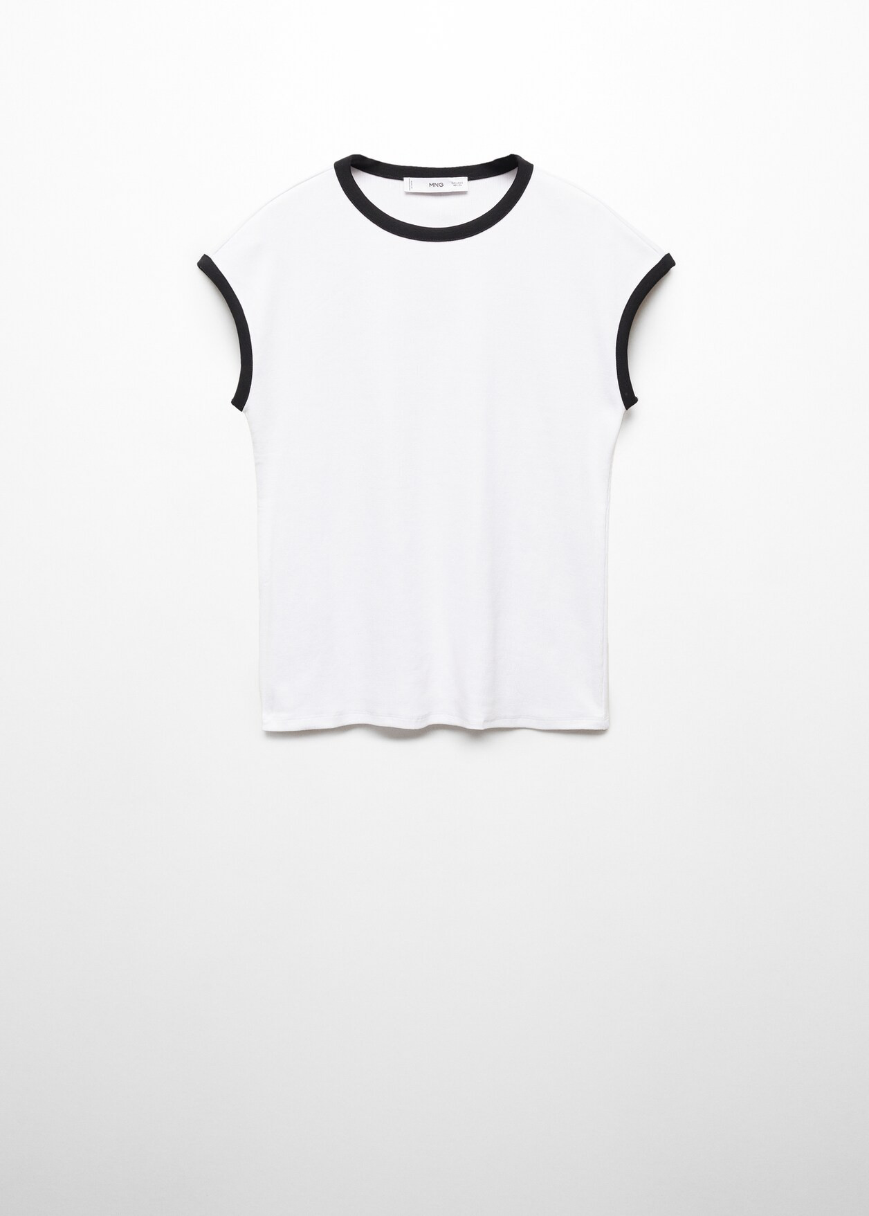 Contrast trim T-shirt | MANGO (US)