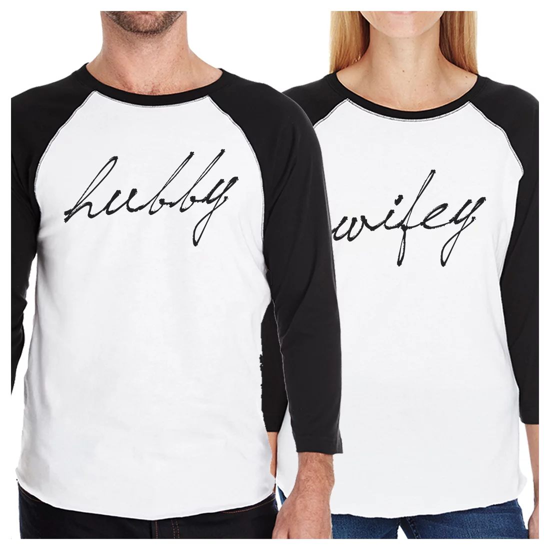 Hubby Wifey Matching Couples Baseball Shirts Cute Honeymoon Gifts | Walmart (US)