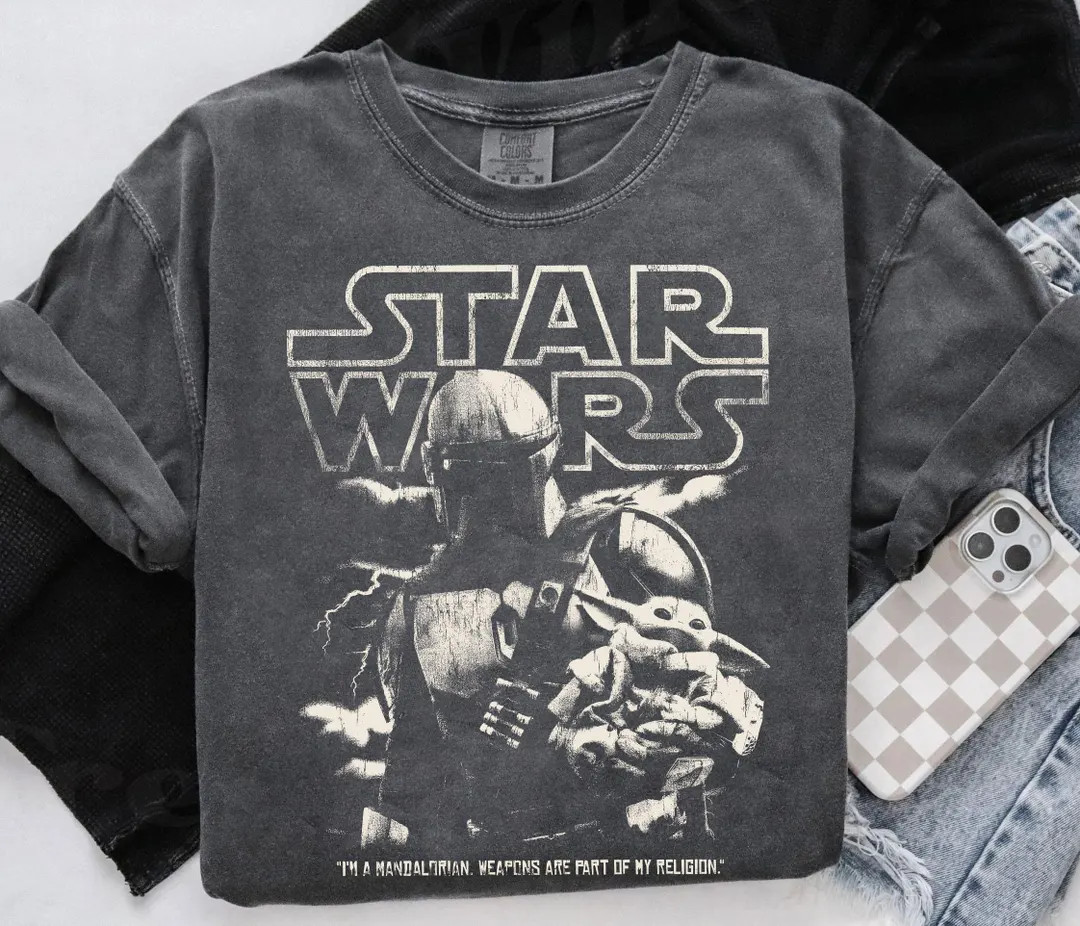 Vintage Mandalorian Shir,t Din Djarin Grogu Star Wars Shirt, This Is The Way Shirt, Pedro Pascal ... | Etsy (US)