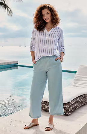 Wide-Leg Cropped Jeans | J. Jill