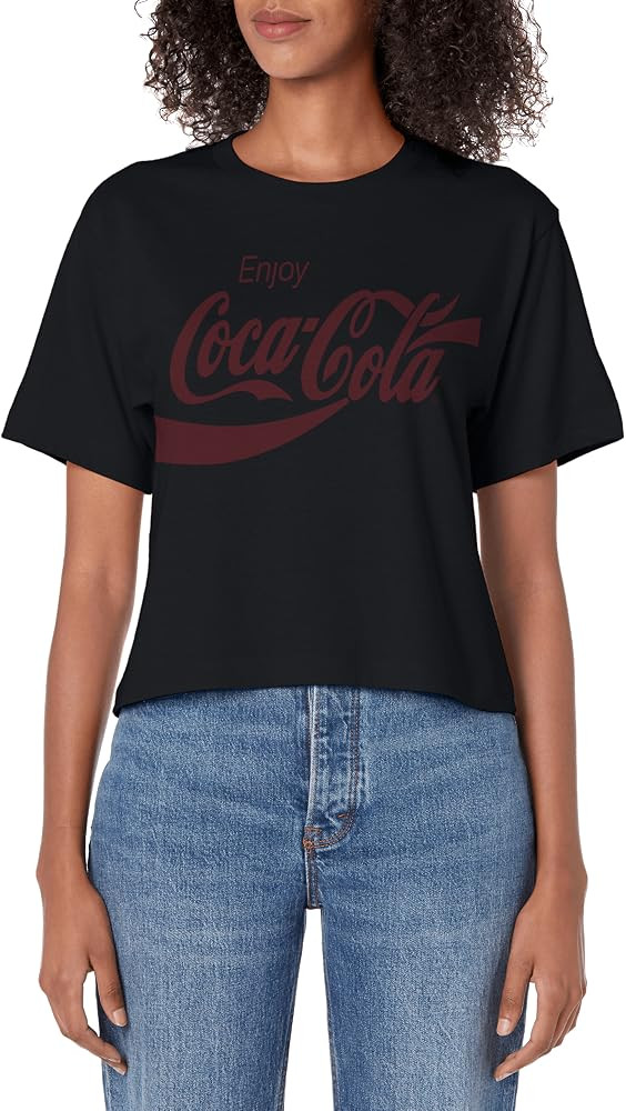 Coca Cola Classic Logo Women's Crop Top | Amazon (US)