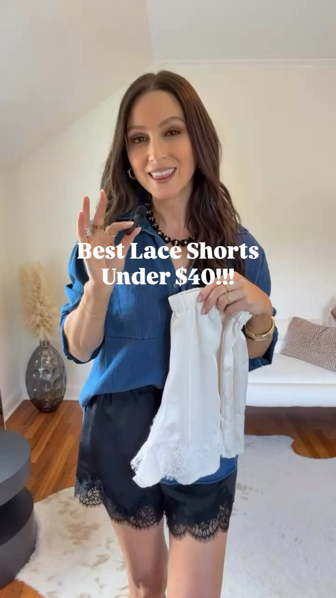 These lace shorts are on sale for $30 today!! I also linked to pieces they’d look great with!