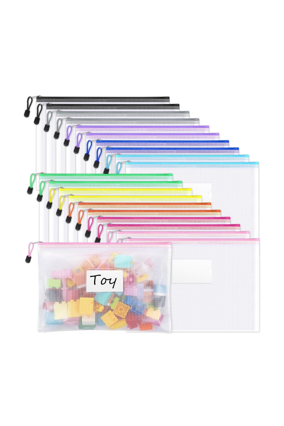 Sooez 20 Pack Mesh Zipper Pouch Bags, A4 Letter Size, Zipper Bags with Label Pocket, Waterproof Zipper Pouches for Classroom Organization, Board Game Storage, Document Bag for Office School Supplies

#LTKfindsunder50 #LTKhome #LTKsalealert
