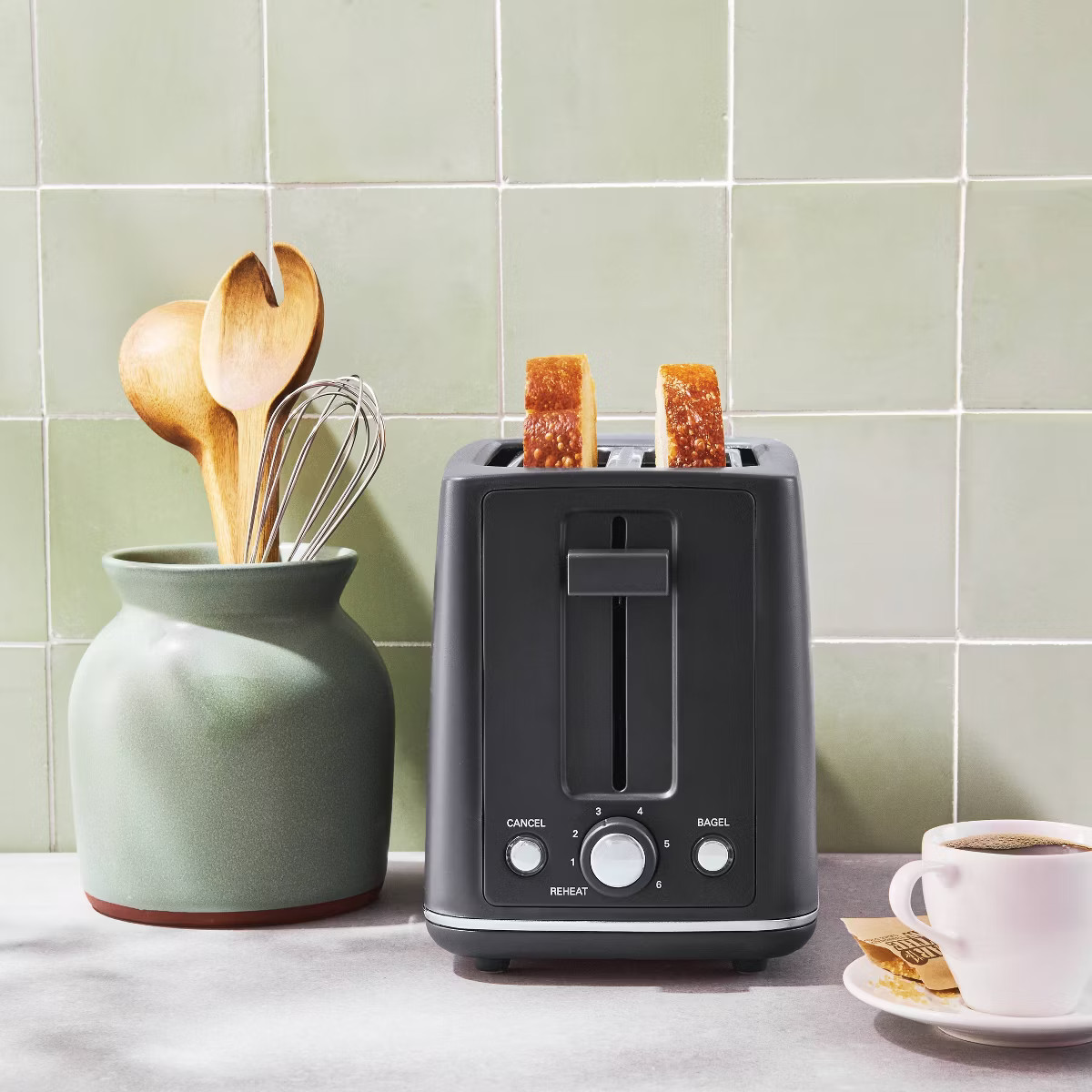 2 Slice Toaster with Thin Chrome Band Gray - Figmint™ | Target