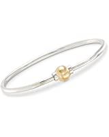 The Traditional Sterling Silver & 14K Yellow Gold Clad Single Ball Threaded Bracelet from Cape Co... | Amazon (US)