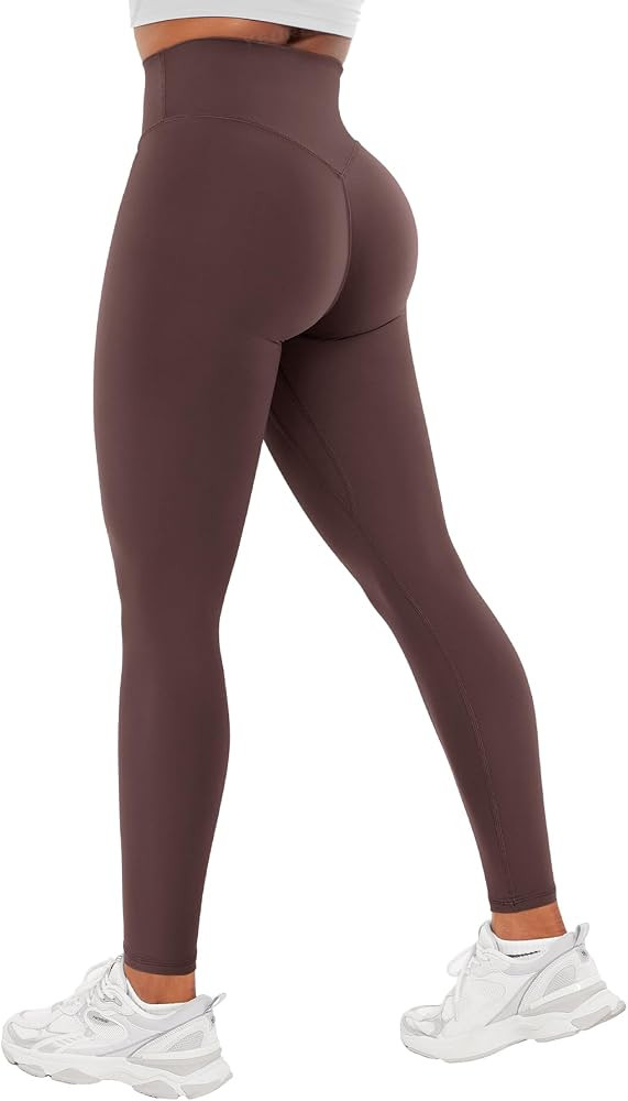 YEOREO SoftHue Workout Leggings for Women Hidden Scrunch Tummy Control Leggings High Waisted Gym ... | Amazon (US)