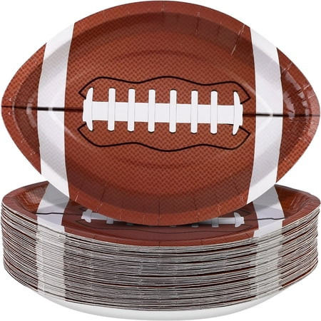CCOCC Disposable Football Shaped Paper Plates 9.4x5.9", Sports Game Party Supplies & Birthday Decor | Walmart (US)