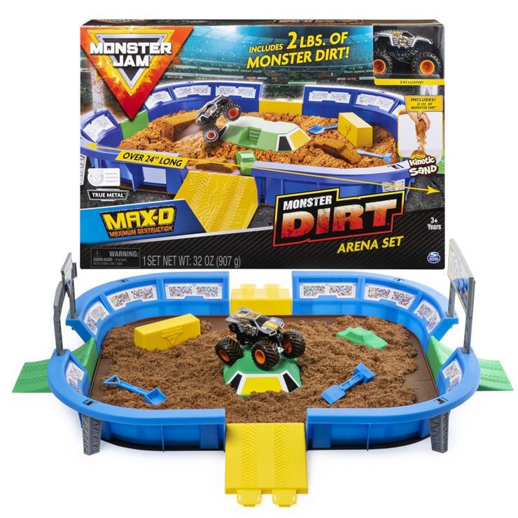 Monster Jam Monster Dirt Arena 24&#34; Playset with  Exclusive 1:64 Scale Die-Cast Monster Jam Tr... | Target