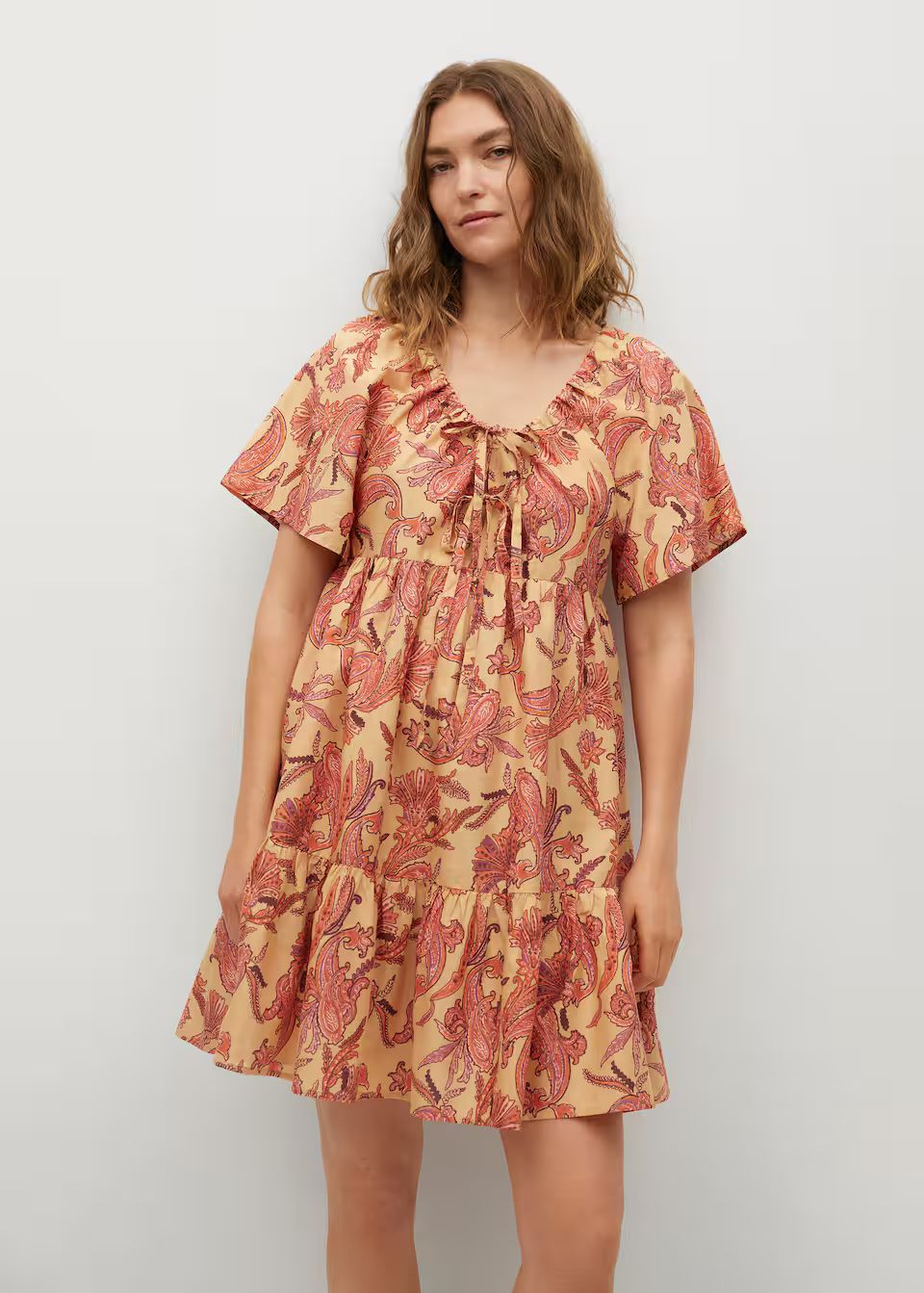 Printed cotton dress | MANGO (US)