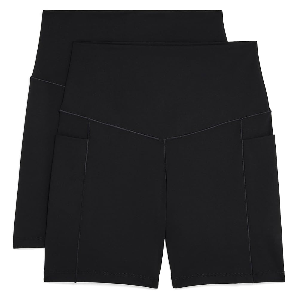 Danskin Womens 2 Pack Motivate Pocket 5" Bike Shorts | Amazon (US)