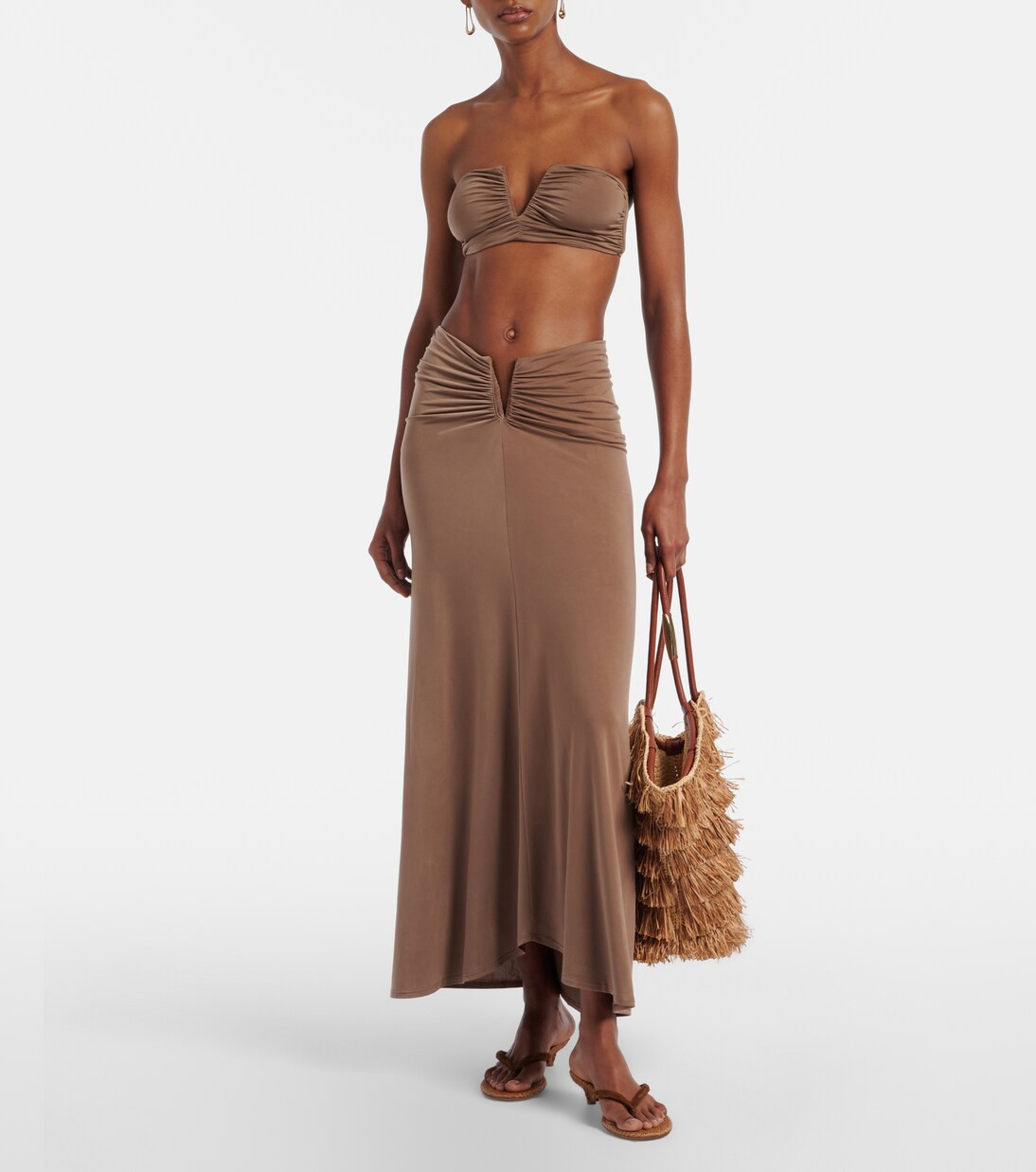 Skyla ruched jersey maxi skirt | Mytheresa (INTL)
