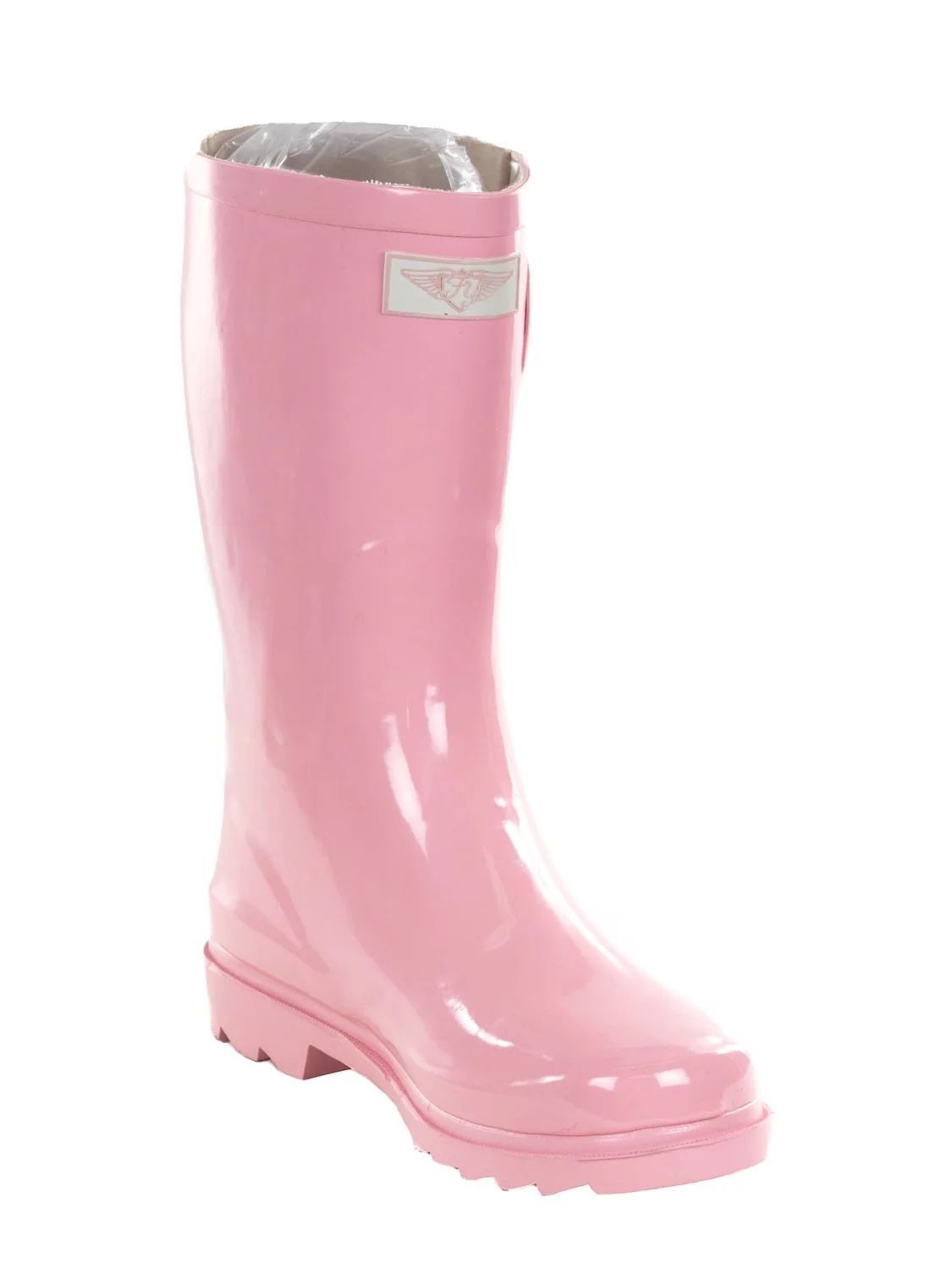 Forever Young Women's Pink Rubber 11-inch Mid-calf Rain Boots 6 | Walmart (US)