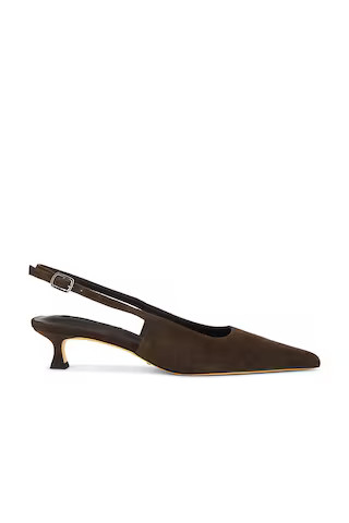 Crush Slingback Pump in Espresso Suede | Revolve Clothing (Global)