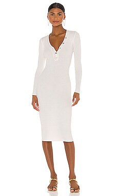 Lovers and Friends Kenny Midi Dress Ivory in Ivory from Revolve.com | Revolve Clothing (Global)