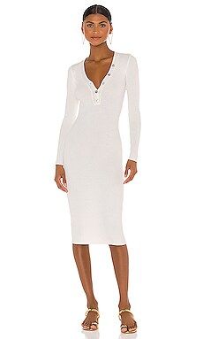 Lovers + Friends Kenny Midi Dress Ivory in Ivory from Revolve.com | Revolve Clothing (Global)