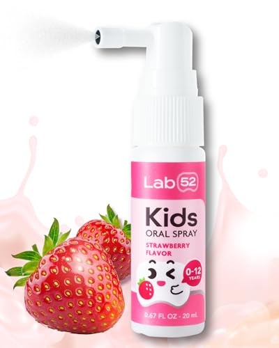LAB52 Kids Oral Spray, Toddler Toothpaste Helper for Cavity Repair and Fresh Breath, Children Anticavity with Fluoride Free for Newborn to Preschoolers, Xylitol Strawberry Flavor | Amazon (US)