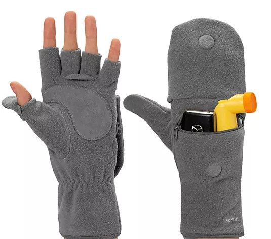 Sprigs Multi-Mitt Gloves with Cell Phone Pocket - QVC.com | QVC